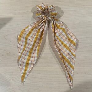 Plaid Hair Scrunchie with Bow